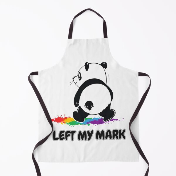 Item preview, Left My Mark Panda Sticker – Mischievous Panda with Colorful Paint Footprints designed and sold by NKWealthDesign.