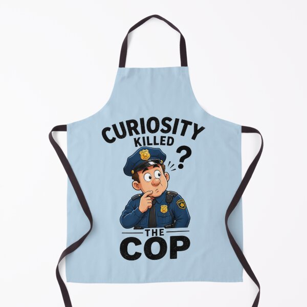 Item preview, Curiosity Killed the Cop – Funny Police Parody Design 4 designed and sold by WordPlayStudio.