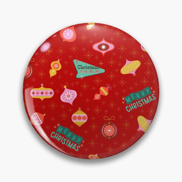 Item preview, Vintage Retro 1960's Christmas Ornaments on Red designed and sold by KSimpson838.