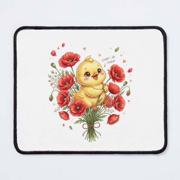 Item preview, Chirping Chick with Poppies designed and sold by StickVerse by Owais.