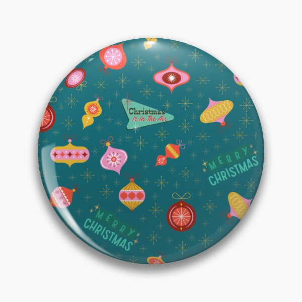 Item preview, Vintage Retro 1960's Christmas Ornaments on Dark Teal  designed and sold by KSimpson838.