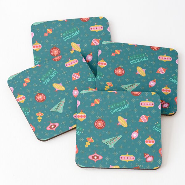 Item preview, Vintage Retro 1960's Christmas Ornaments on Dark Teal  designed and sold by KSimpson838.