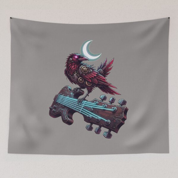 Item preview, Bird Perched On Guitar Headstock Graphic-40 designed and sold by BerkanYalcin.