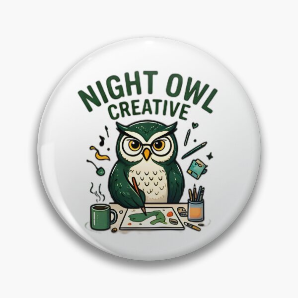 Item preview, Night Owl Creative Artist Owl Illustration  designed and sold by Pyt27.
