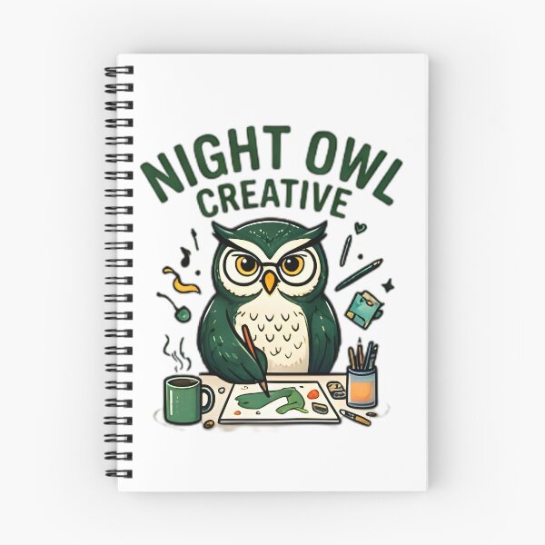 Item preview, Night Owl Creative Artist Owl Illustration  designed and sold by Pyt27.