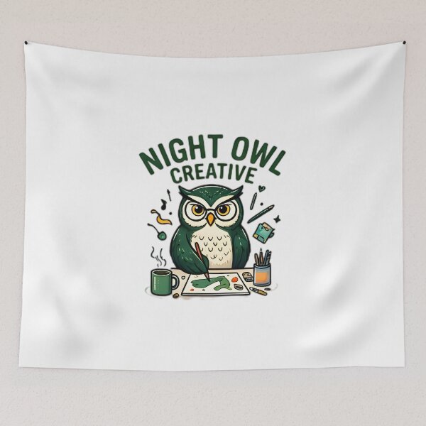 Item preview, Night Owl Creative Artist Owl Illustration  designed and sold by Pyt27.