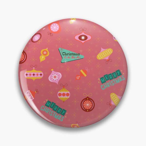 Item preview, Vintage Retro 1960's Christmas Ornaments on Candy Pink designed and sold by KSimpson838.