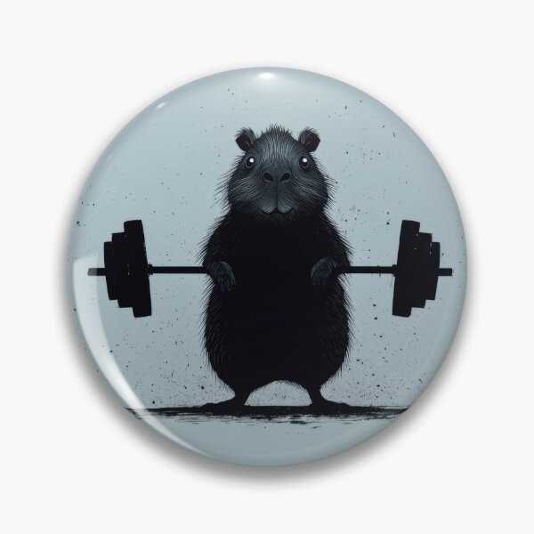 Item preview, Rodent lifts weights in gym setting designed and sold by anytka.