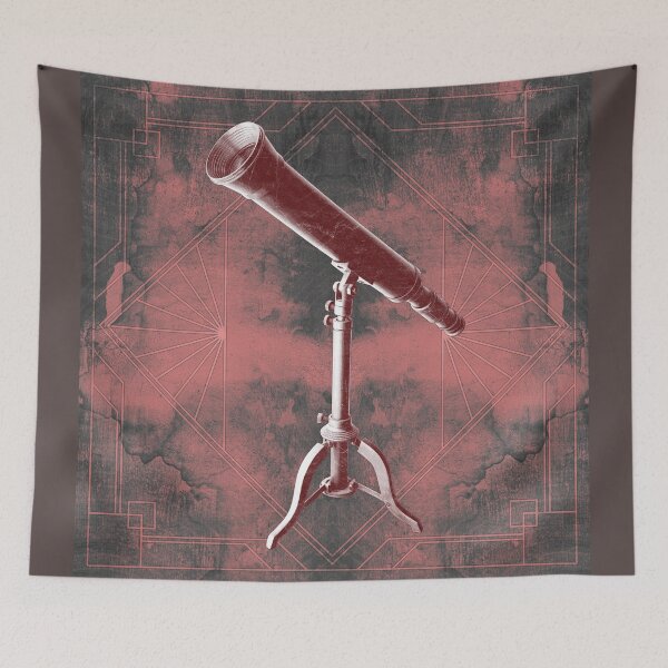 Item preview, Antique Brass Telescope on Folding Tripod Stand Red designed and sold by Ghoul Enterprises.