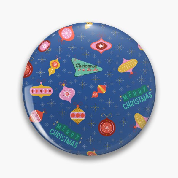 Item preview, Vintage Retro 1960's Christmas Ornaments on Blue designed and sold by KSimpson838.