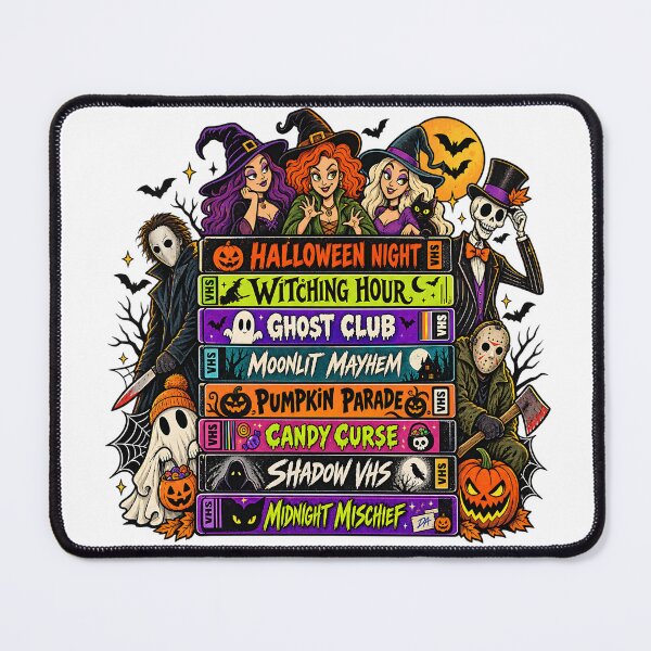 Item preview, Vintage Halloween VHS Tapes Witches and Horror Icons Art designed and sold by DesignArtist.ia.