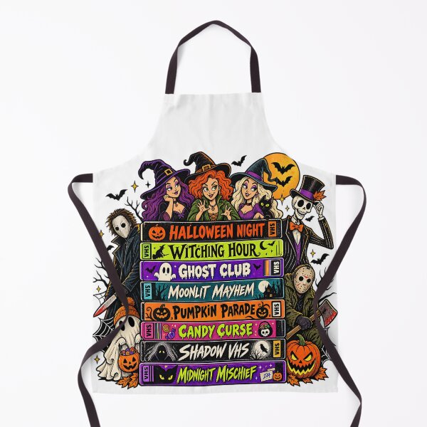 Item preview, Vintage Halloween VHS Tapes Witches and Horror Icons Art designed and sold by DesignArtist.ia.