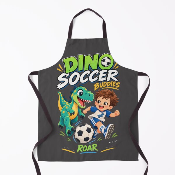 Item preview, Dino Soccer Buddies – Cute Dinosaur Soccer Kid Football Sports Cartoon designed and sold by HOUSE OF TIST.