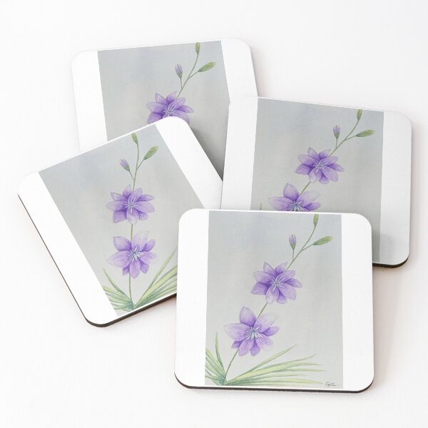 Item preview, Reaching for the Light – Purple Larkspur Watercolor designed and sold by MiniRadiance.