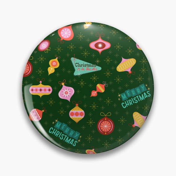 Item preview, Vintage Retro 1960's Christmas Ornaments on Dark Green designed and sold by KSimpson838.