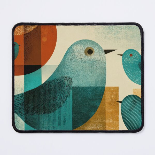 Item preview, Colorful birds in an abstract scene designed and sold by anytka.