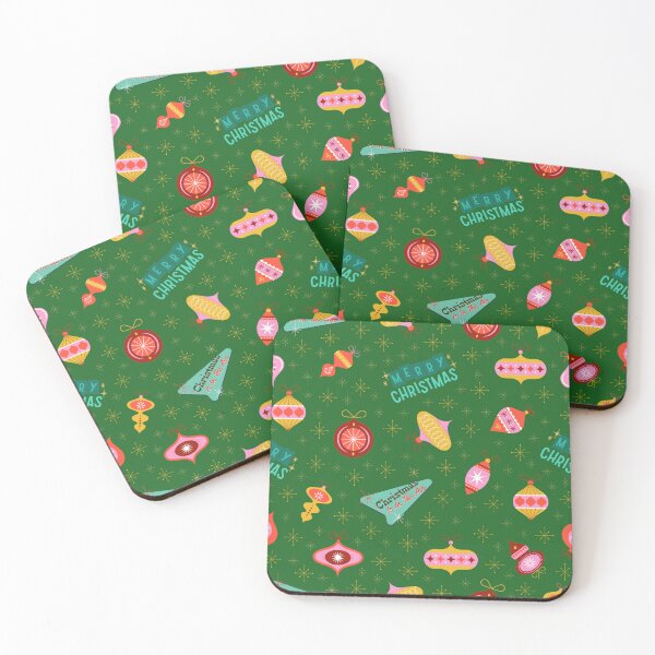 Item preview, Vintage Retro 1960's Christmas Ornaments on Green designed and sold by KSimpson838.