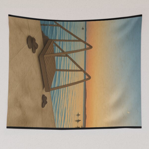 Item preview, Lake Balaton sunset Landscape illustration designed and sold by FoxPix.