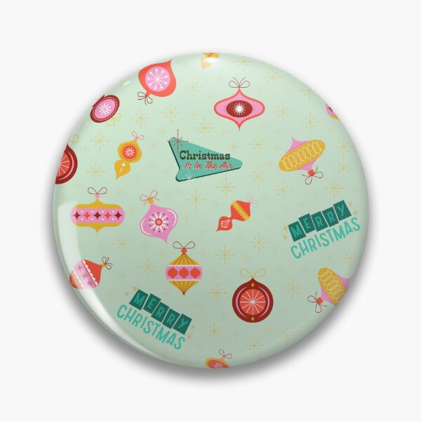 Item preview, Vintage Retro 1960's Christmas Ornaments on Light Green designed and sold by KSimpson838.