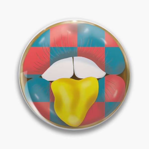 Item preview, Rebel Lips Pop Art – blocks red blue yellow Lips designed and sold by GoldenRebels.