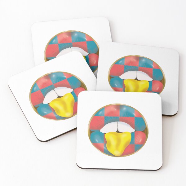 Item preview, Rebel Lips Pop Art – blocks red blue yellow Lips designed and sold by GoldenRebels.