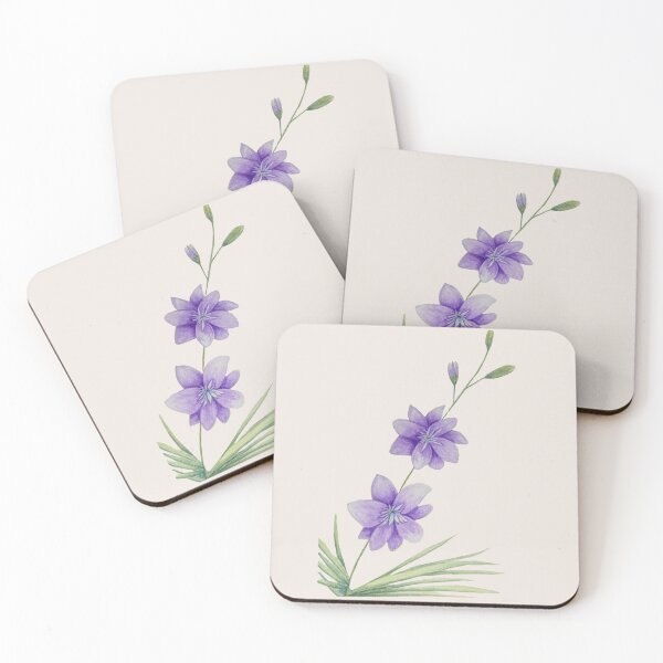 Item preview, Reaching for the Light – Purple Larkspur Watercolor designed and sold by MiniRadiance.