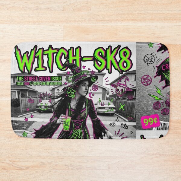 Item preview, A Witch’s Brew-tally Sick Kickflip: Curses, Neon Boba, and Suburbia’s Most Wanted Pointy Hat designed and sold by Print Fiction.