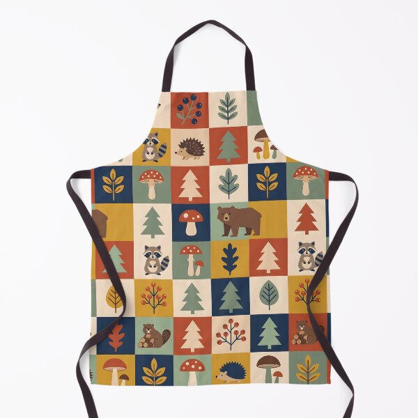 Item preview, Mid-Century Scandinavian Folk Art Pattern - Geometric Woodland Animals designed and sold by ShabanMerch⭐⭐⭐.