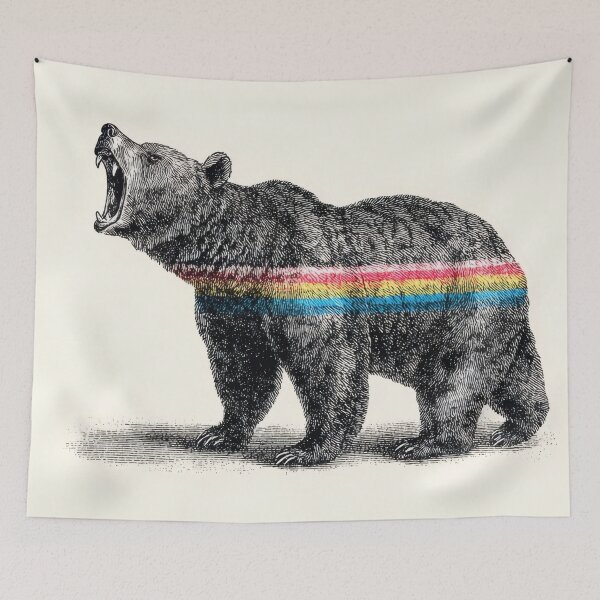 Item preview, Bear with colorful stripe design designed and sold by anytka.