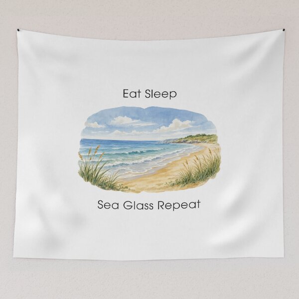 Item preview, Sea Glass Hunter - Sea Glass Lover Gifts - Beachcombing - Eat Sleep Sea Glass Repeat designed and sold by DesignByLeo.