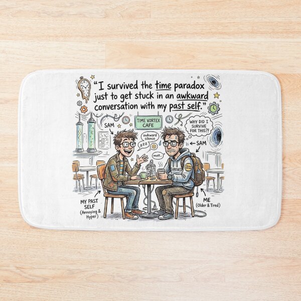 Item preview, I survived the time paradox just to get stuck in an awkward conversation with my past self. designed and sold by jrzvibe.
