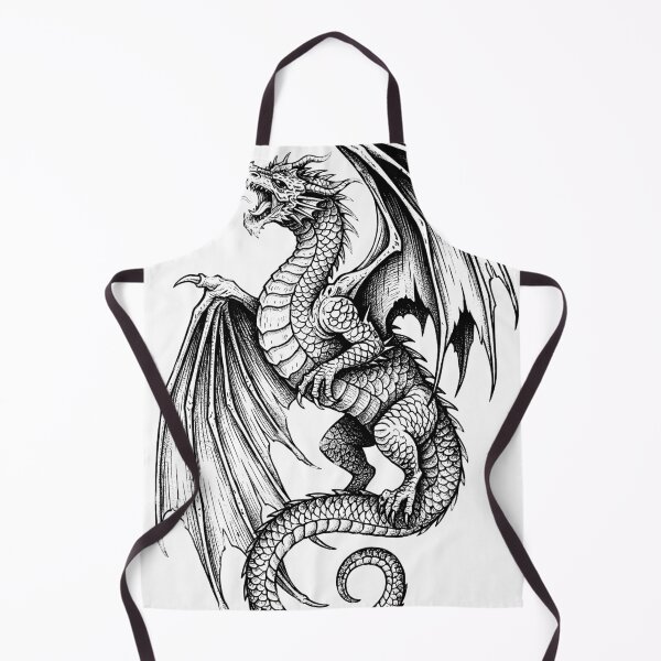 Item preview, Classic Smoke Dragon - Detailed Wild Beast Ink Illustration designed and sold by DragonSerpent Ink.