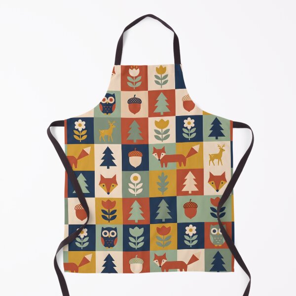 Item preview, Mid-Century Scandinavian Folk Art Pattern - Geometric Woodland Animals designed and sold by ShabanMerch⭐⭐⭐.