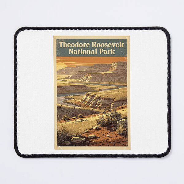 Item preview, Theodore Roosevelt National Park Vintage Travel Art designed and sold by Teelogic.