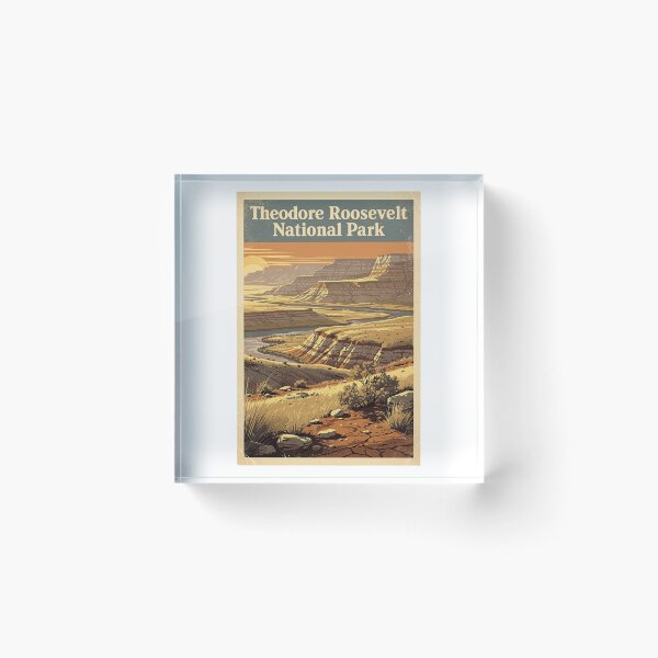 Item preview, Theodore Roosevelt National Park Vintage Travel Art designed and sold by Teelogic.