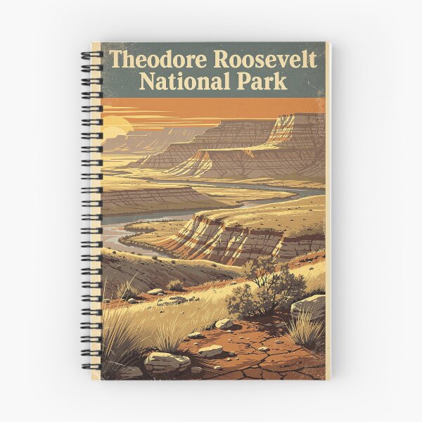 Item preview, Theodore Roosevelt National Park Vintage Travel Art designed and sold by Teelogic.