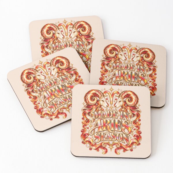 Item preview, Made in Aries Season – Fiery Ram Zodiac Art designed and sold by MetaModel Editions.
