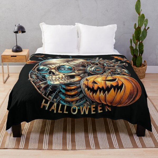 Item preview, Halloween Steampunk Skeleton Lady Pumpkin Moon designed and sold by Voodoo Store Paranormal Collections.