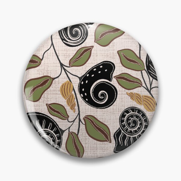 Item preview, Botanical Nautical Shells and Leaves Pattern designed and sold by Navitaloves.