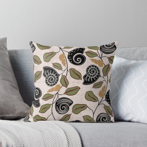 Item preview, Botanical Nautical Shells and Leaves Pattern designed and sold by Navitaloves.