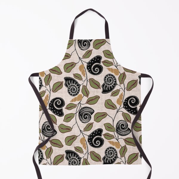 Item preview, Botanical Nautical Shells and Leaves Pattern designed and sold by Navitaloves.