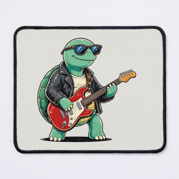 Item preview, Cool Turtle Playing Electric Guitar Rock Music Reptile designed and sold by Safe Haven Pets.