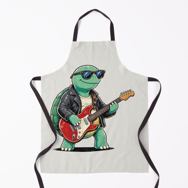 Item preview, Cool Turtle Playing Electric Guitar Rock Music Reptile designed and sold by Safe Haven Pets.