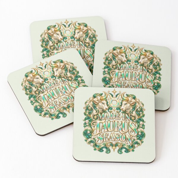 Item preview, Made in Taurus Season – Emerald Bull Zodiac Art designed and sold by MetaModel Editions.