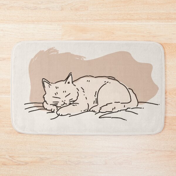 Item preview, Cat sleeping on a bed designed and sold by anytka.