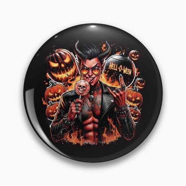 Item preview, Halloween Devil Pumpkin Lollipop Horns Cauldron designed and sold by Voodoo Store Paranormal Collections.