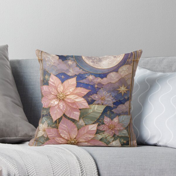 Item preview, Poinsettia Flowers in Tempered Glass and Moon designed and sold by BriSher.