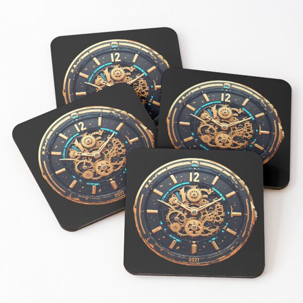 Item preview, New Year's Clock 2027 - Cybernetic and Gold Countdown designed and sold by Cyber Gold Studio.