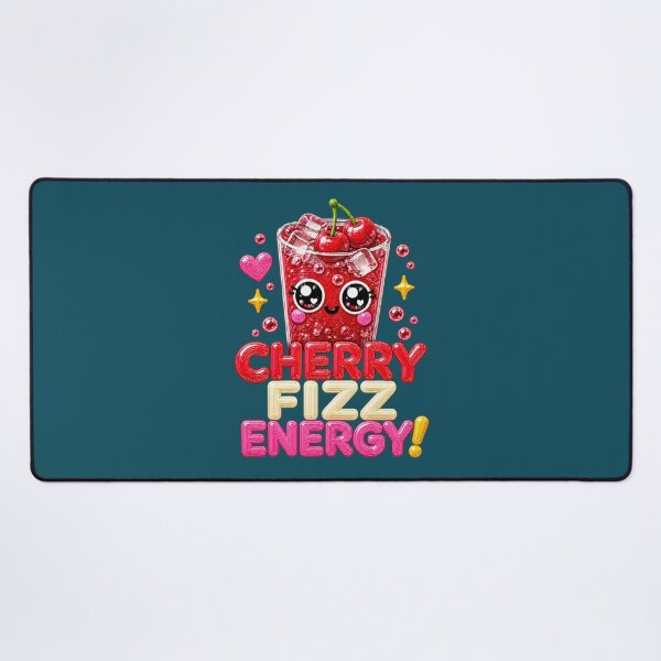 Item preview, Cherry Fizz Energy Cute Cherry Soda Kawaii Drink designed and sold by Liv Solara.