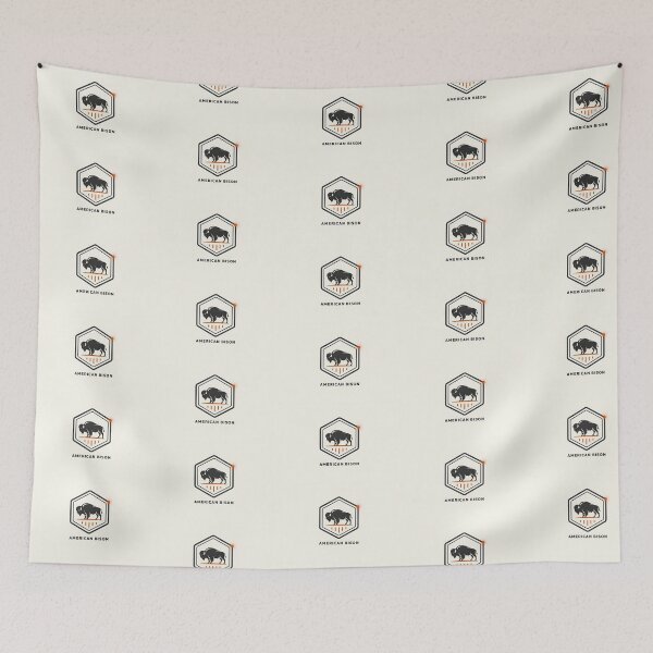 Item preview, Vintage American Bison Buffalo Hexagon Badge Emblem Vector designed and sold by Shutter-Dragon.